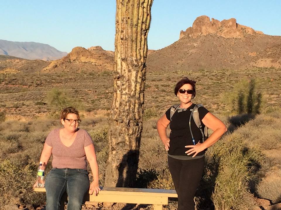 Coree Silvera hiking in the Superstition Mountains